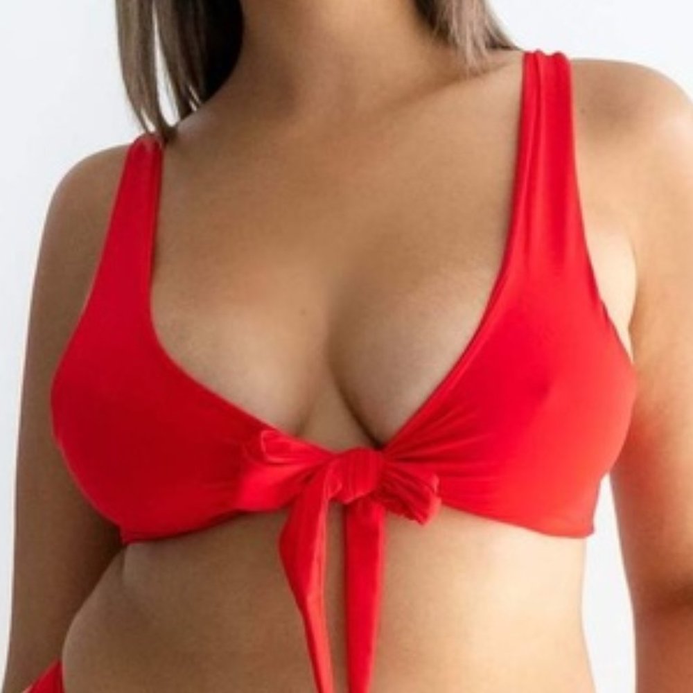 437 KENZIE BIKINI TOP RED EXTRA SMALL